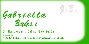 gabriella baksi business card